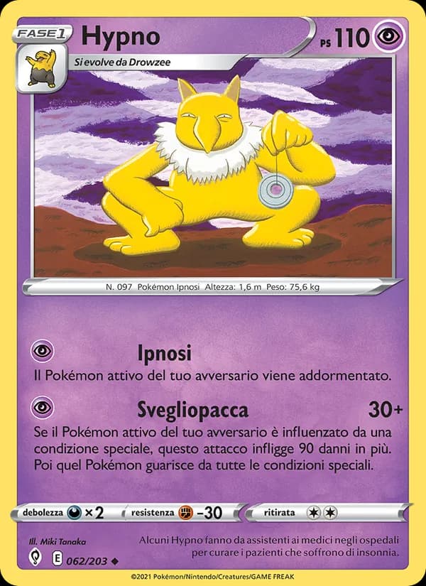 Hypno card in Italian
