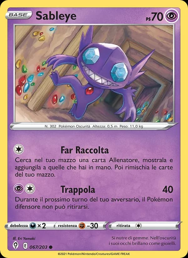 Sableye card in Italian