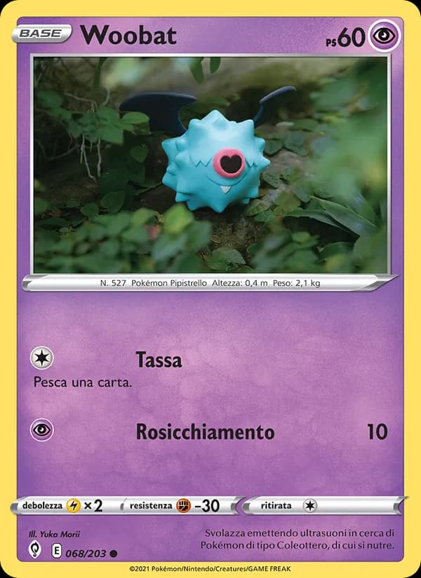 Woobat card in Italian