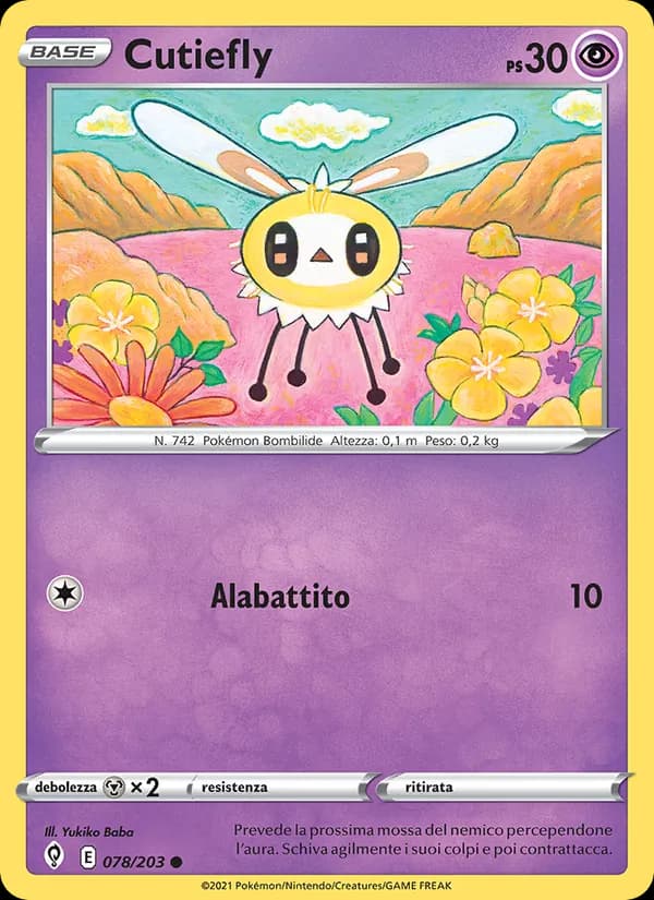 Cutiefly card in Italian
