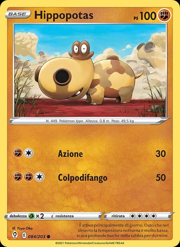 Hippopotas card in Italian