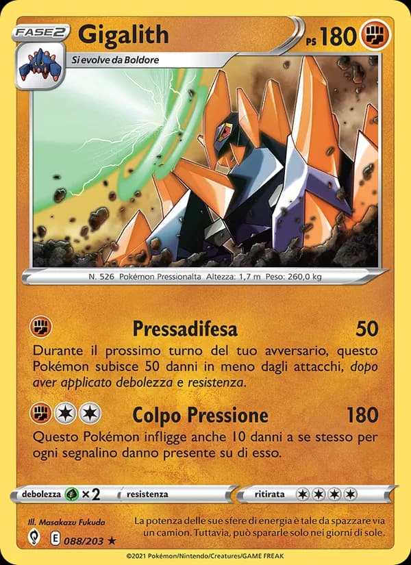 Gigalith card in Italian