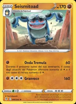 Seismitoad card in Italian