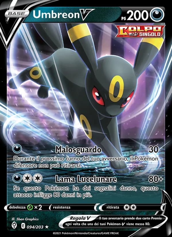 Umbreon V card in Italian