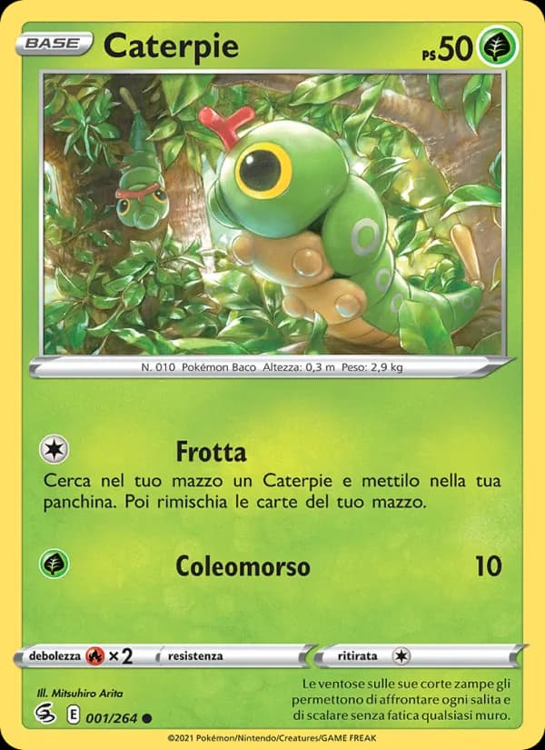 Caterpie card in Italian