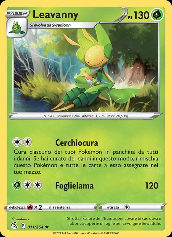Leavanny card in Italian