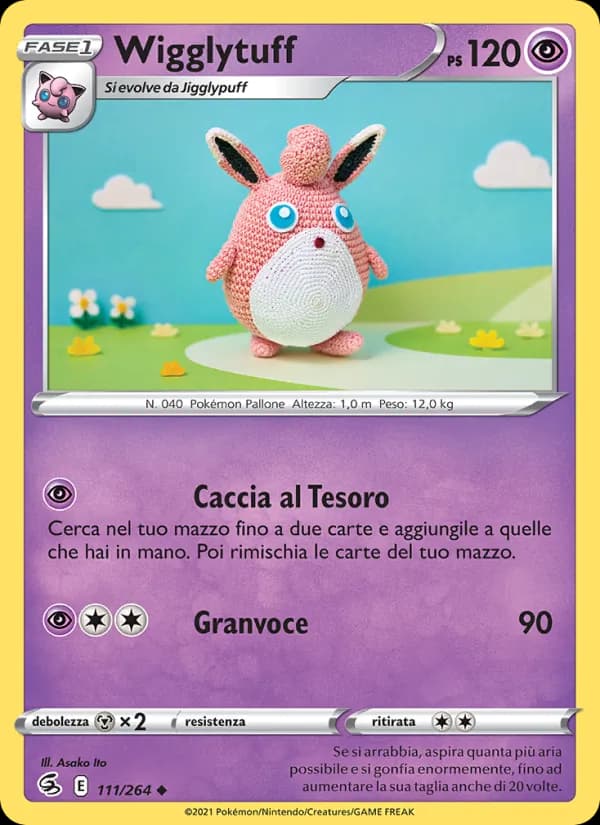 Wigglytuff card in Italian