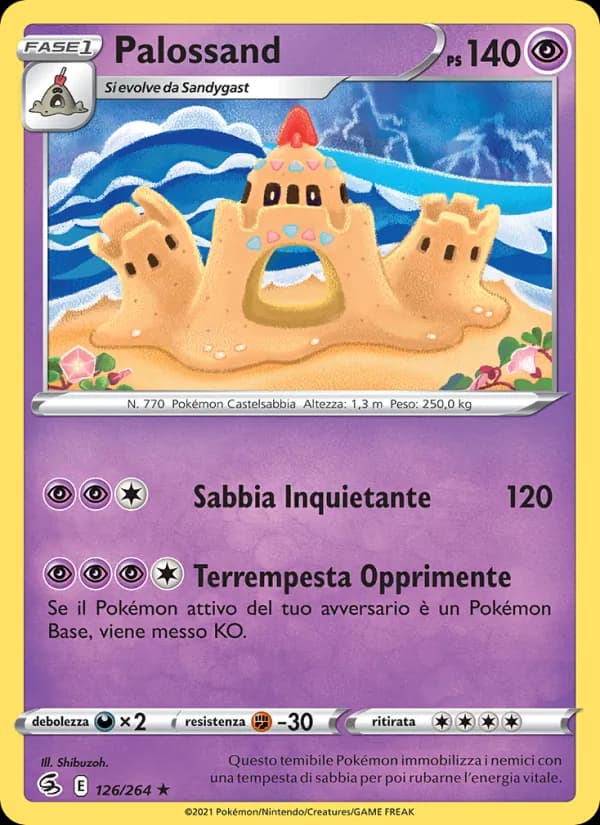 Palossand card in Italian