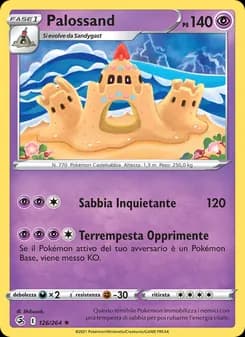 Palossand card in Italian
