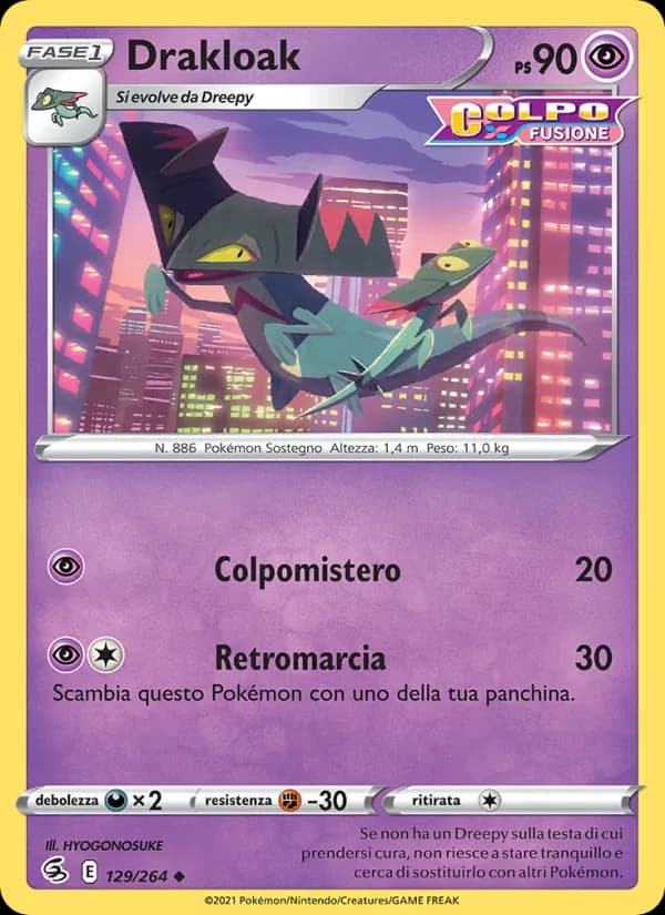Drakloak card in Italian
