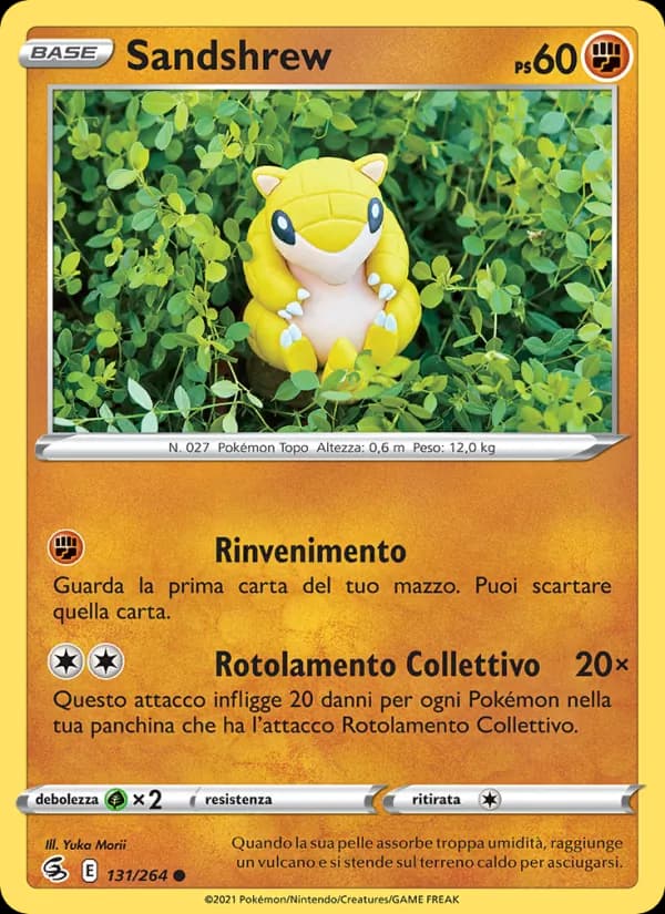 Sandshrew card in Italian