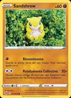Sandshrew card in Italian