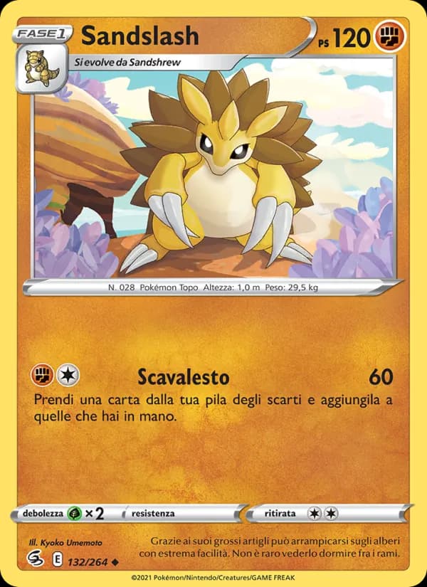 Sandslash card in Italian