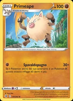 Primeape card in Italian