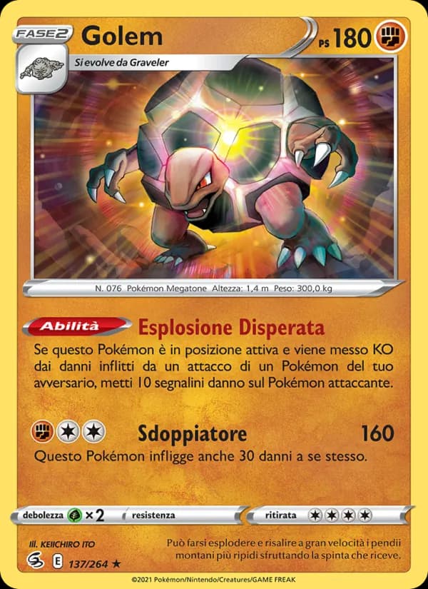 Golem card in Italian