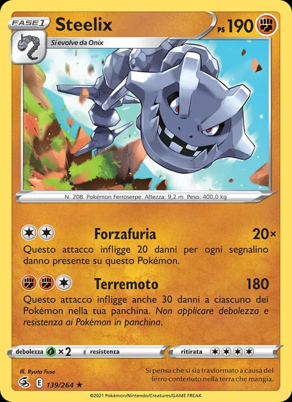 Steelix card in Italian