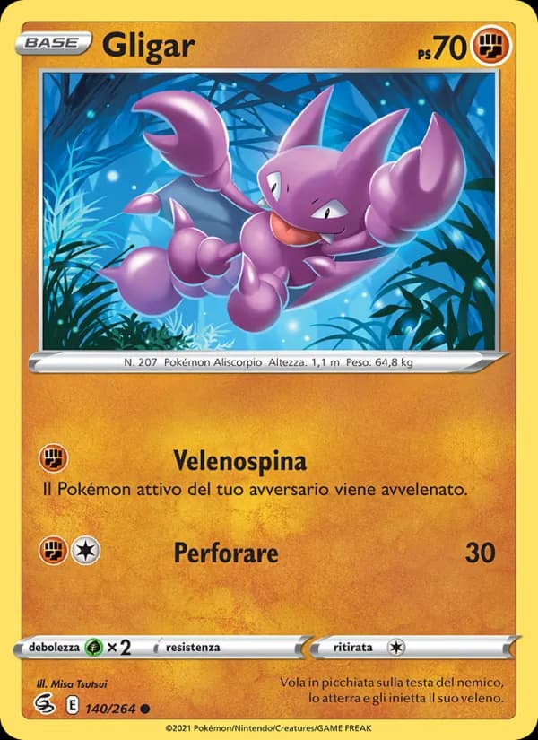 Gligar card in Italian