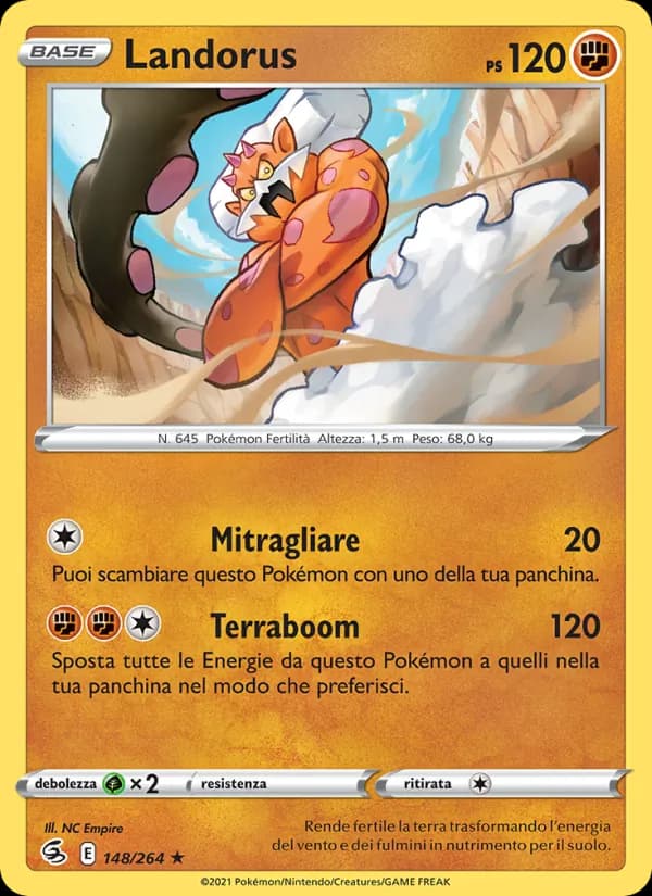 Landorus card in Italian