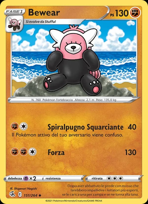 Bewear card in Italian