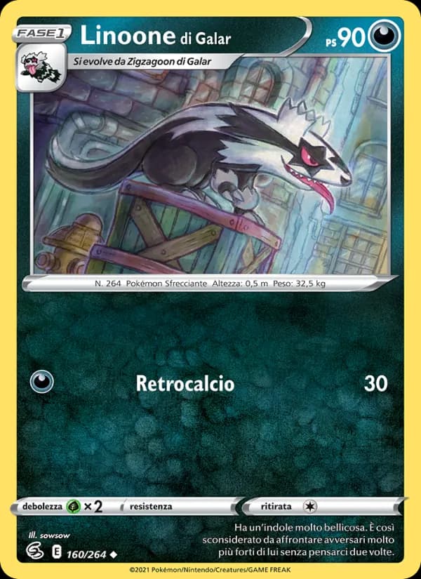 Linoone di Galar card in Italian