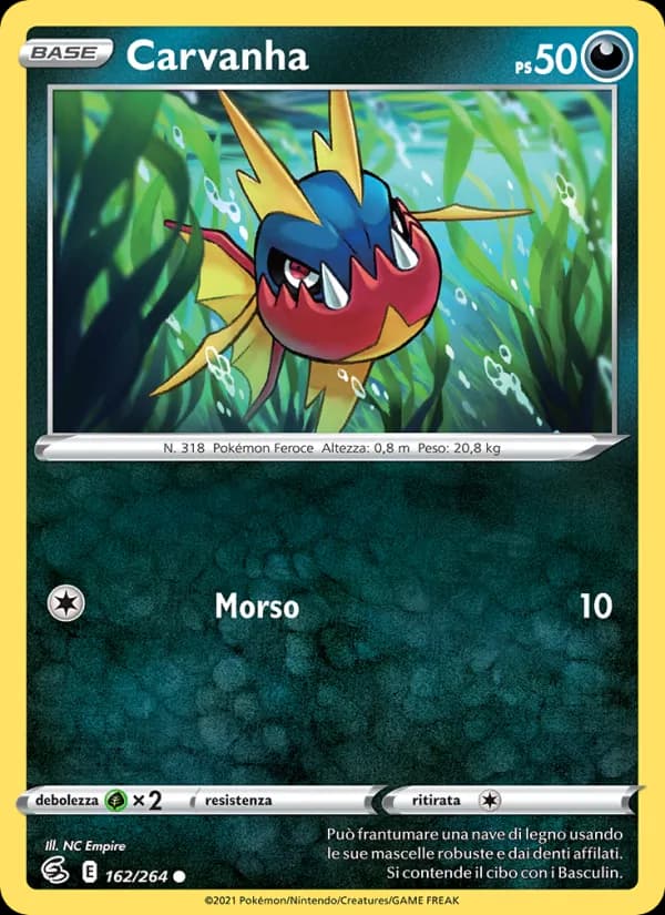 Carvanha card in Italian