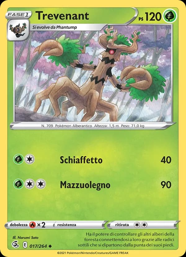 Trevenant card in Italian