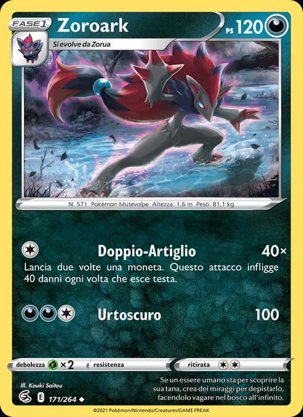 Zoroark card in Italian