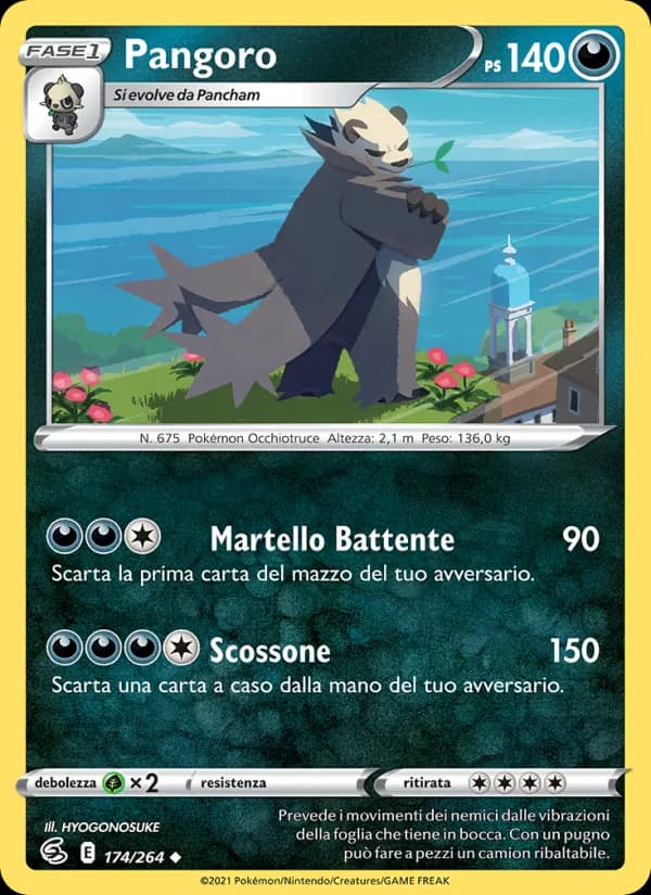 Pangoro card in Italian