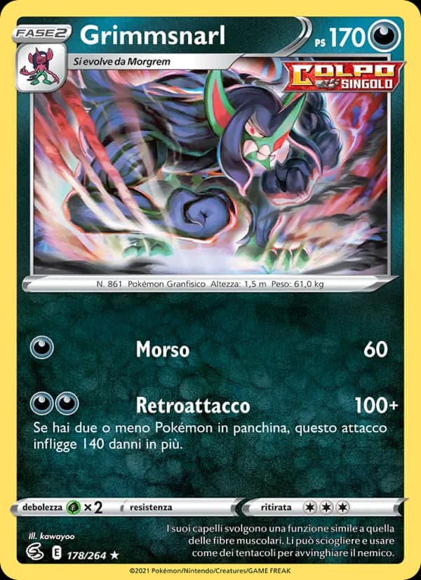 Grimmsnarl card in Italian