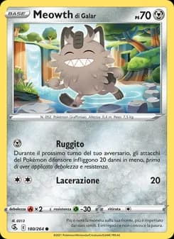 Meowth di Galar card in Italian
