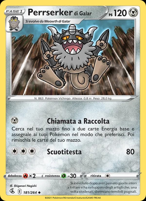Perrserker di Galar card in Italian