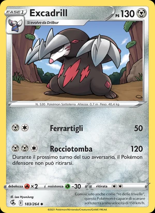 Excadrill card in Italian
