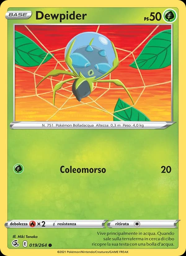 Dewpider card in Italian