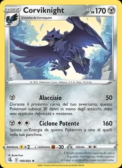 Corviknight card in Italian