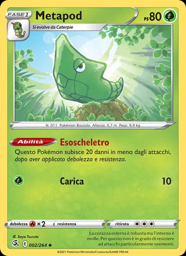 Metapod card in Italian