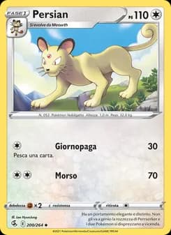 Persian card in Italian