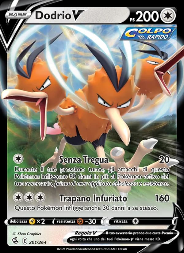 Dodrio V card in Italian