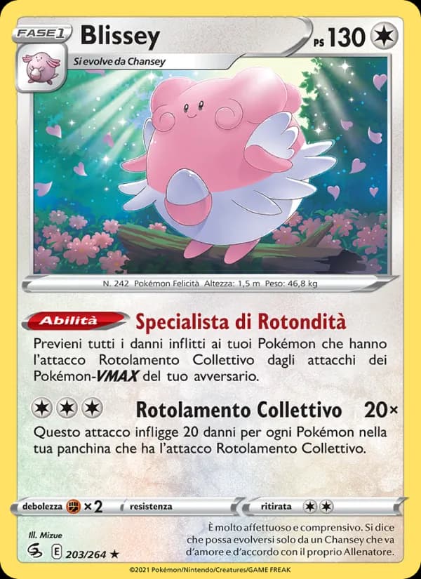 Blissey card in Italian