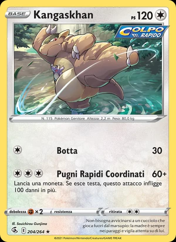 Kangaskhan card in Italian
