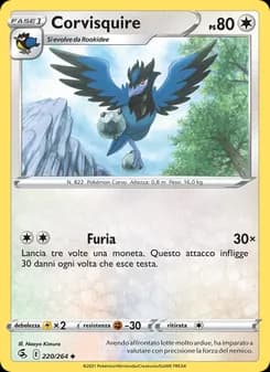 Corvisquire card in Italian