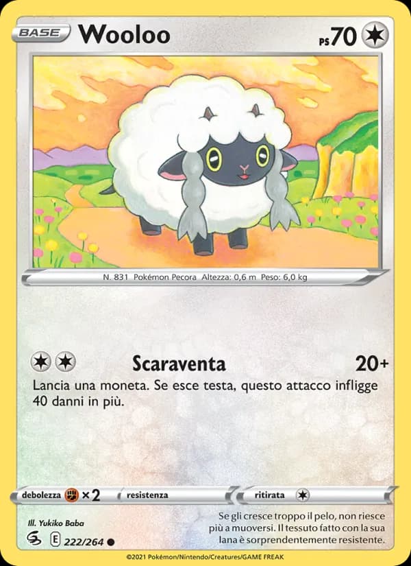 Wooloo card in Italian