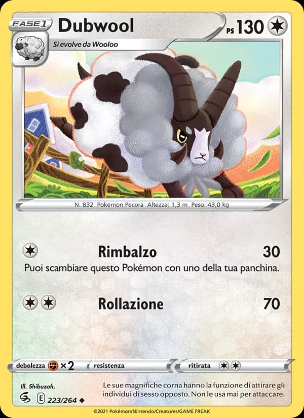 Dubwool card in Italian
