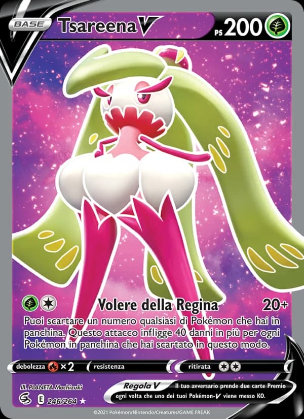 Tsareena V card in Italian