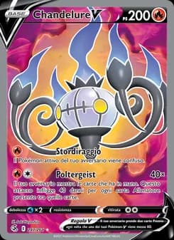Chandelure V card in Italian