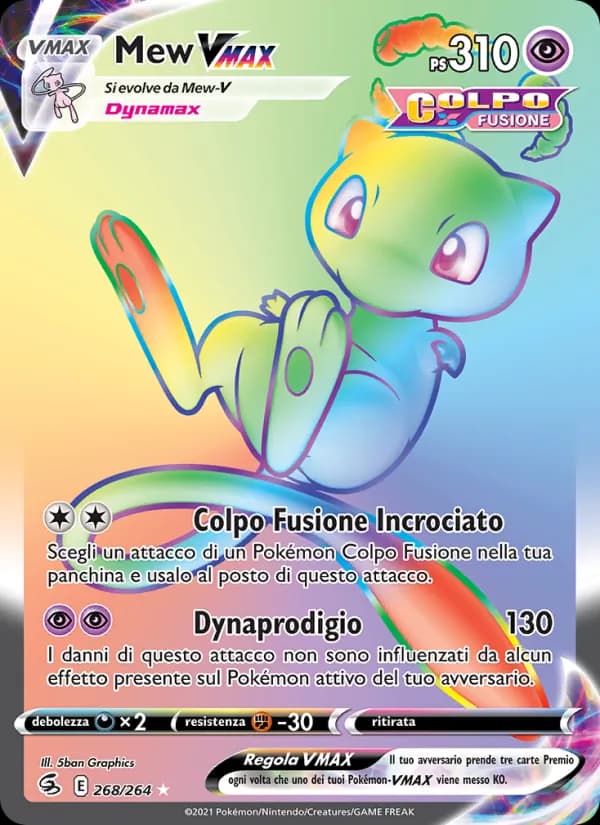 Mew VMAX card in Italian