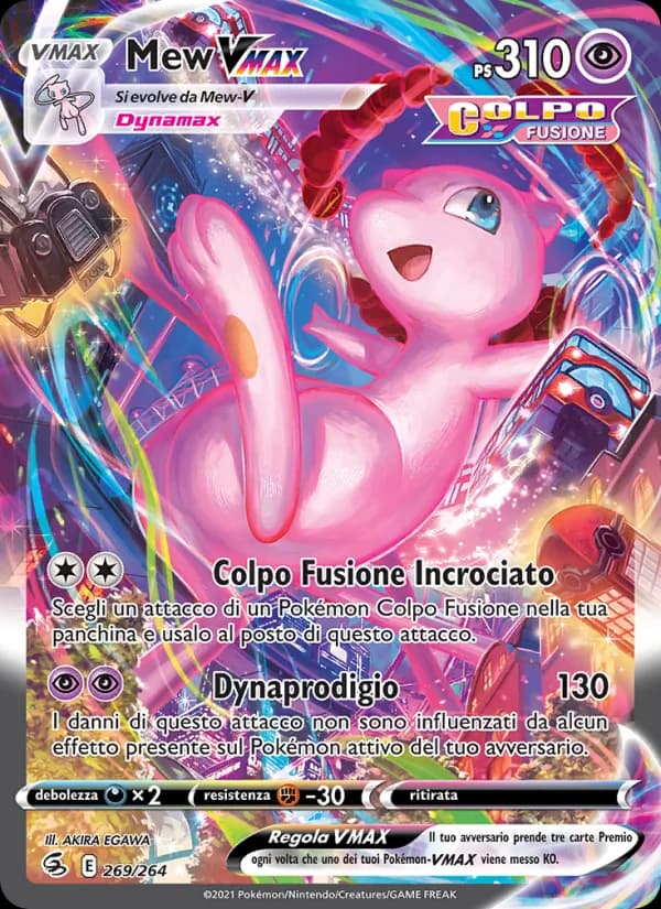Mew VMAX card in Italian