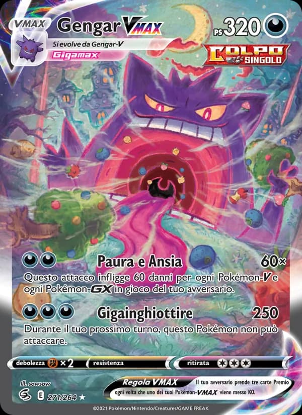 Gengar VMAX card in Italian