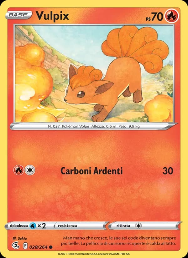 Vulpix card in Italian