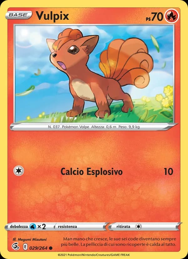 Vulpix card in Italian