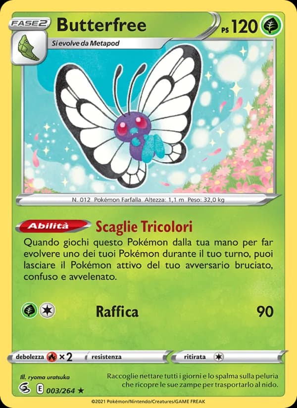 Butterfree card in Italian